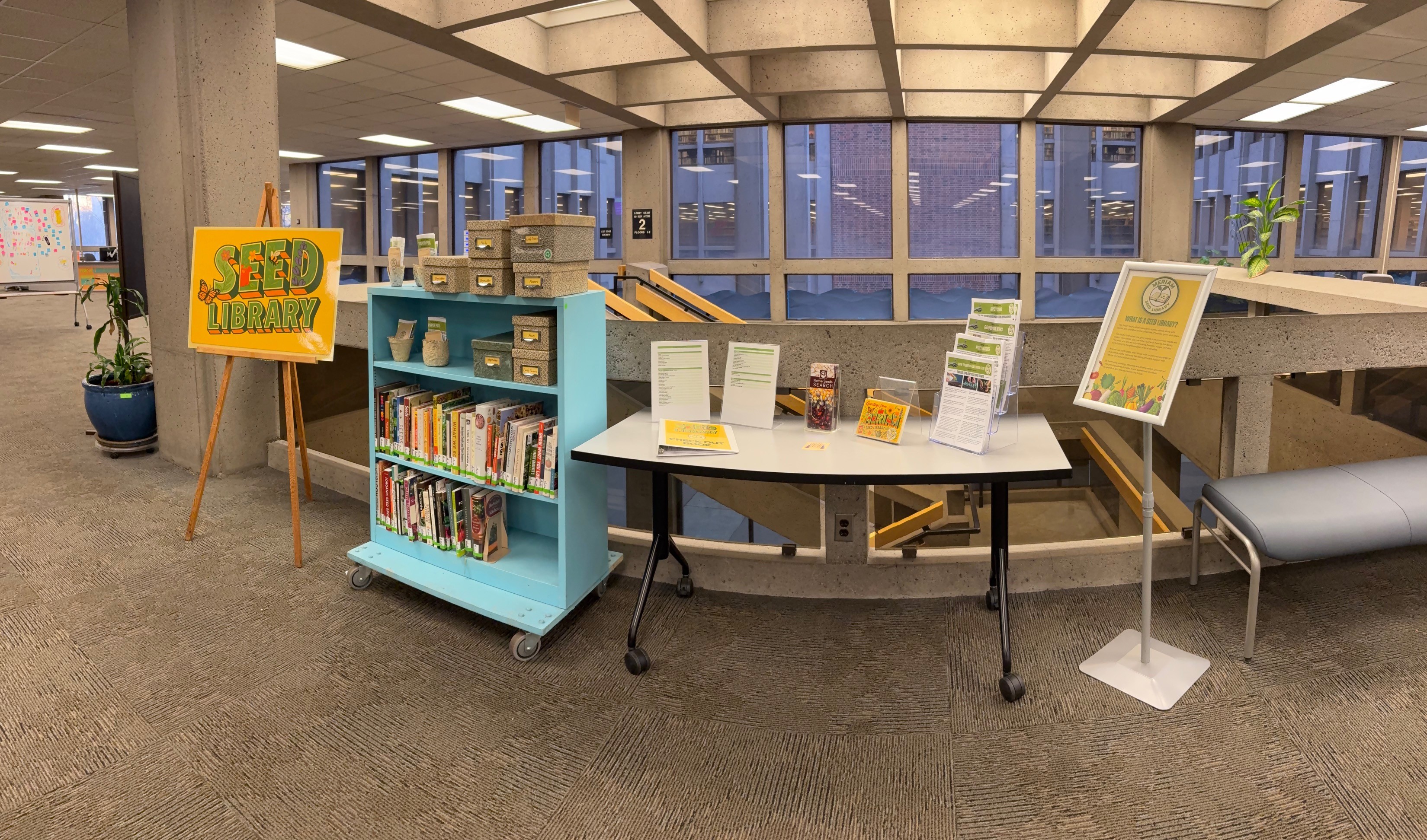 Meriam Library's new seed library on the second floor Meriam Library's new seed library on the second floor