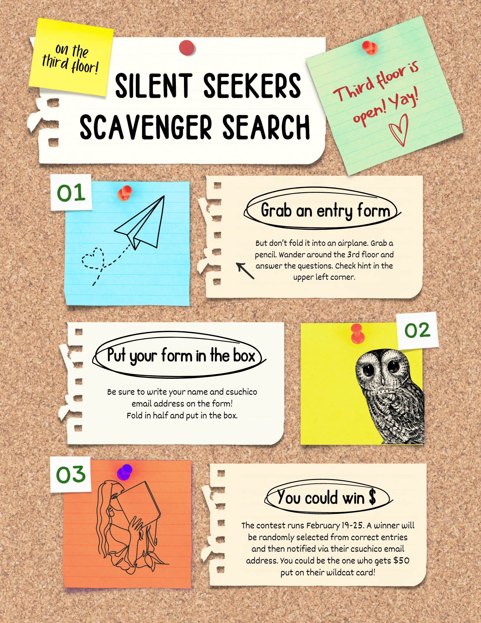 Silent Seekers Scavenger Search Flier