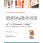 Academic Article Workshop Flyer