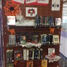 A halloween themed display case