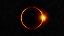 Photo of a solar eclipse