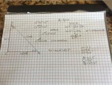 Math equations on graphing paper