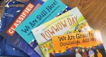 Photos of books in a curriculum kit