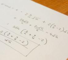 Photo of math homework