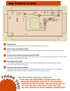 Self-guided tour, fourth floor map.